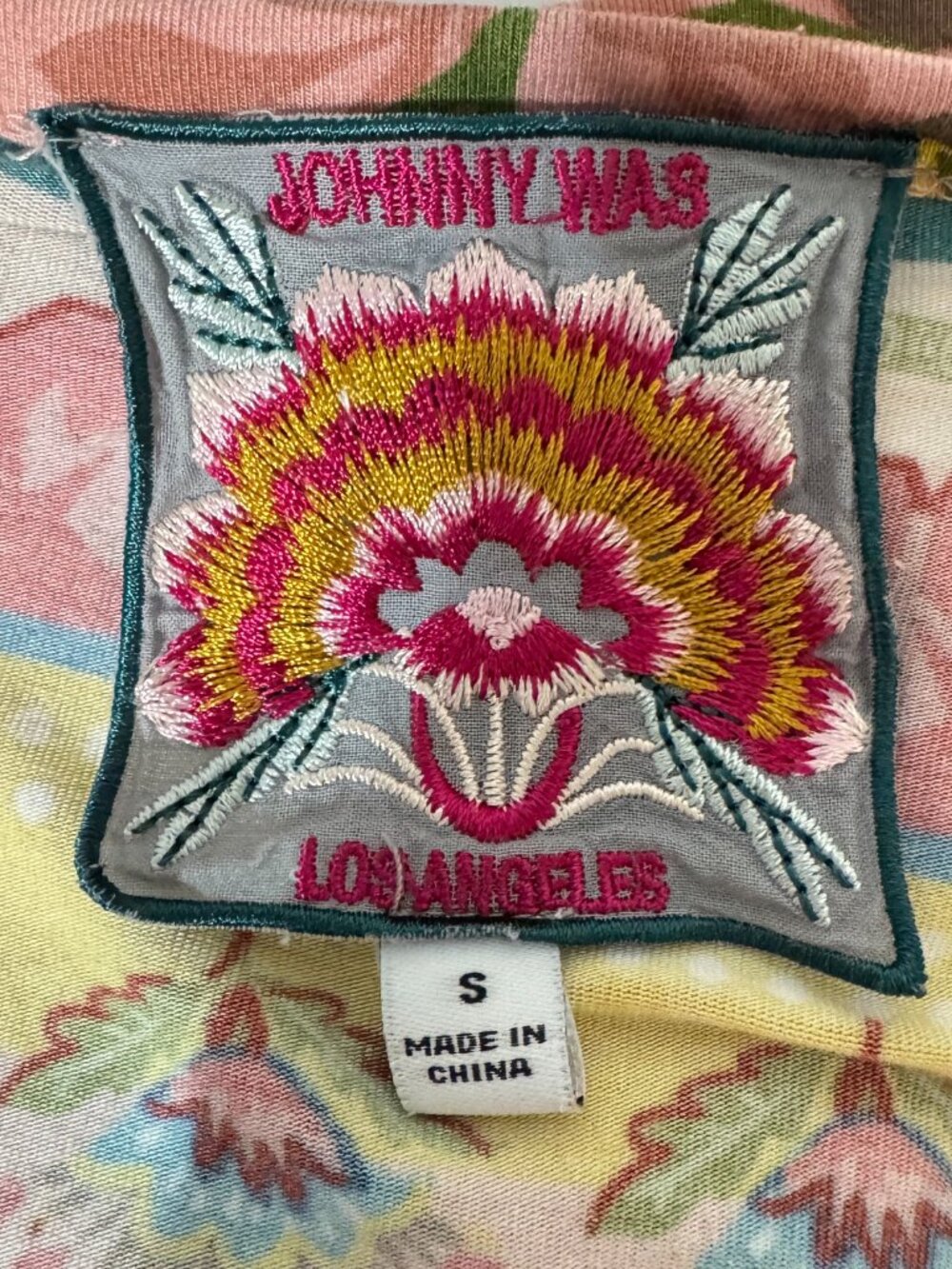 JOHNNY WAS Pink Knit Floral Pattern Top - Picture 5 of 8